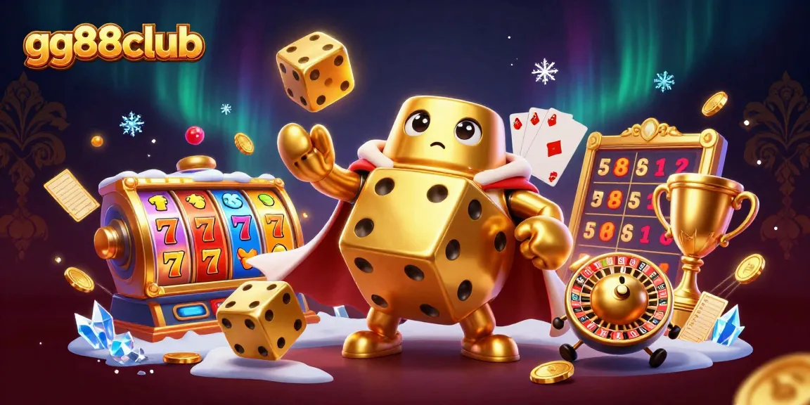 Engage in thrilling gameplay at gg88club with vibrant slots, golden dice, and bold casino elements.