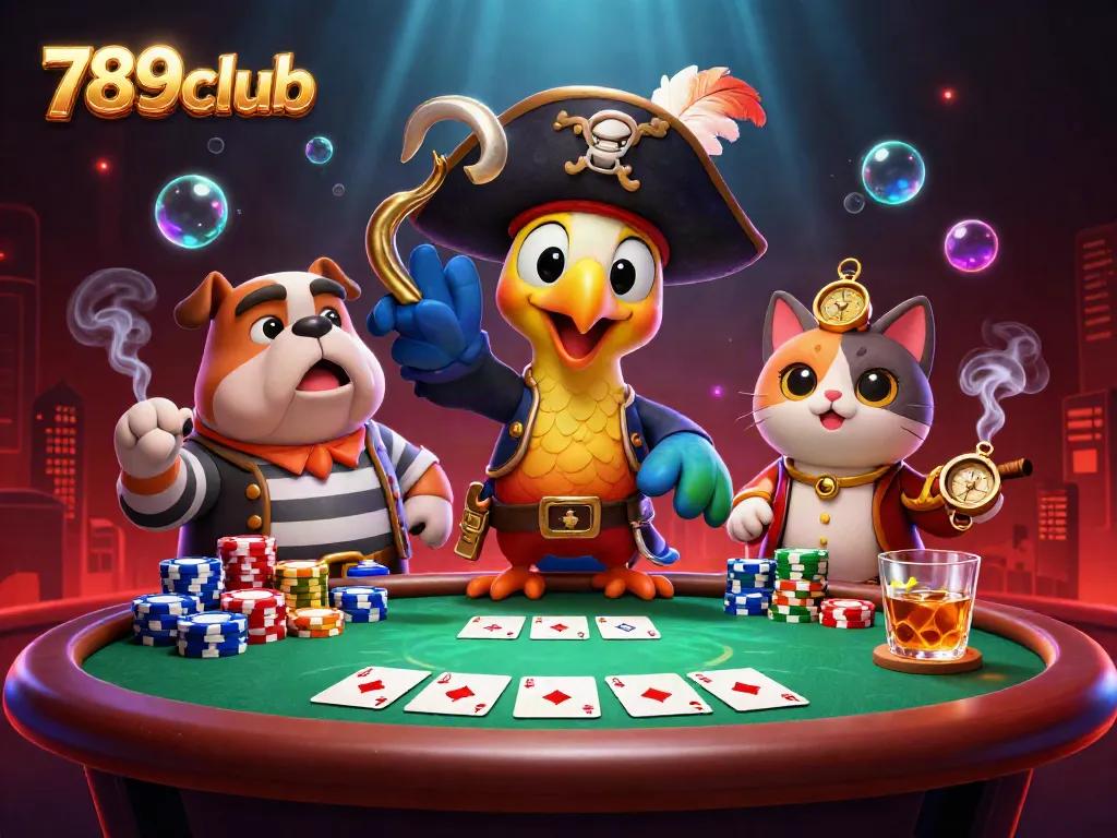 Experience thrilling gameplay with 789club's animated casino adventure, featuring vibrant characters and poker excitement.