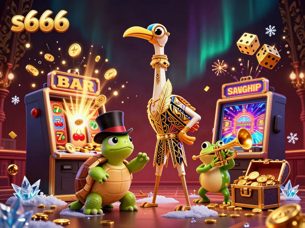 Engage with the vibrant s666 casino scene showcasing whimsical characters and exciting game elements.