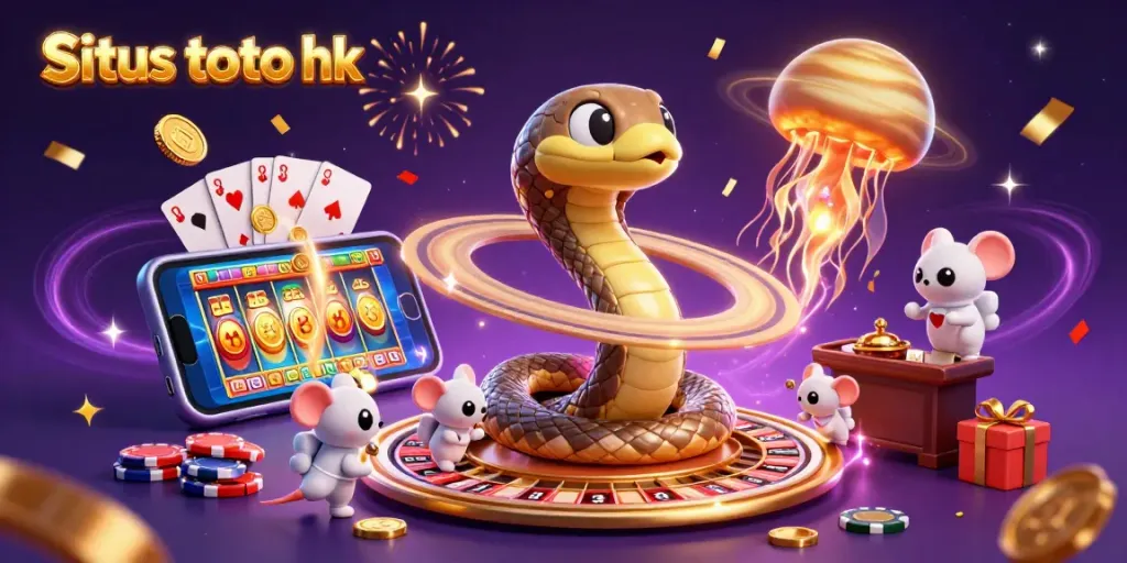Experience situs toto hk excitement with astronaut mice betting on a vibrant cosmic roulette.