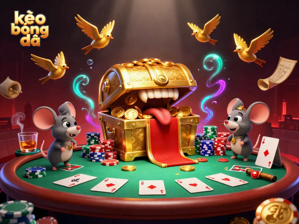 Engage with the thrilling world of kèo bóng đá as adventurous mice are lured by treasure and poker excitement.
