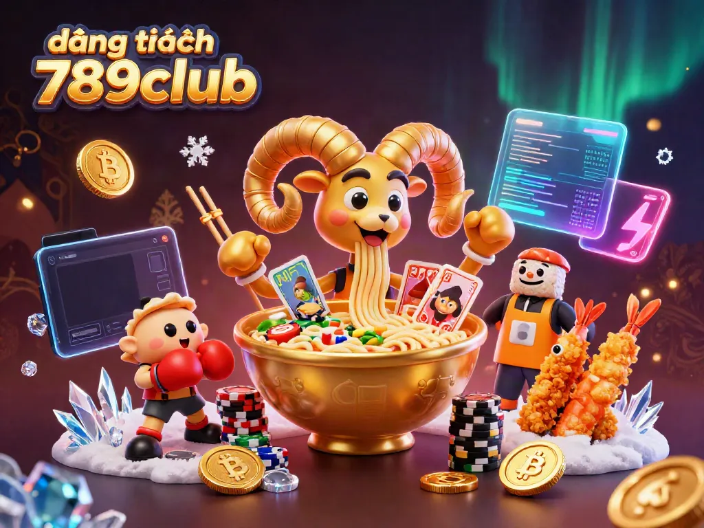 Engage with đăng ký 789club in this vibrant 3D casino scene featuring animated characters and crypto elements.