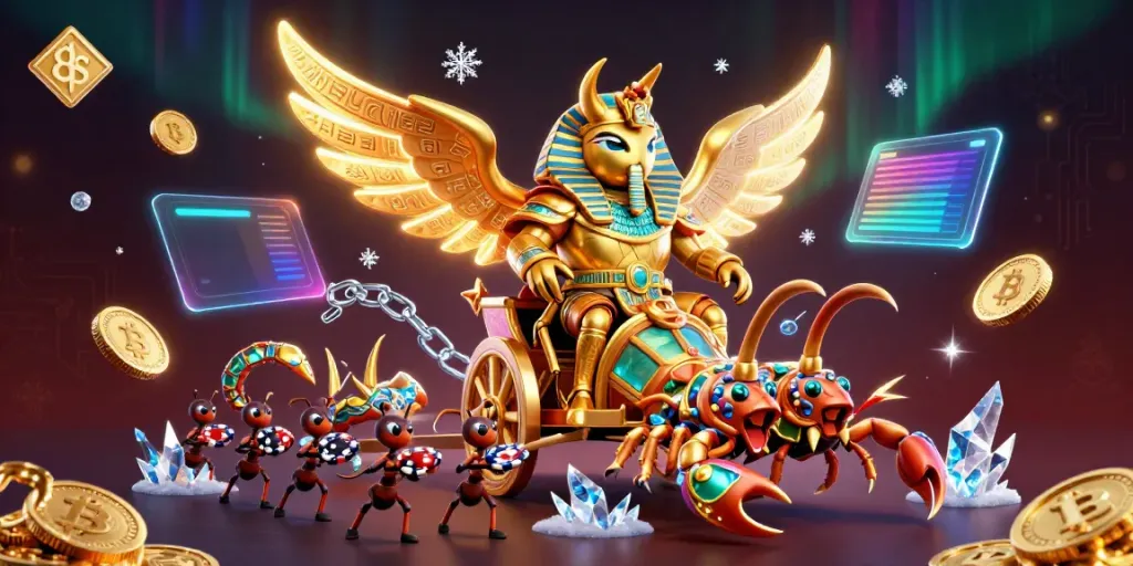 Experience thrilling gameplay at 8S with colorful characters and crypto elements.
