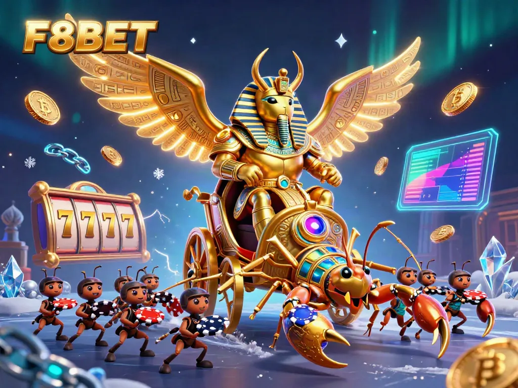 Engage in thrilling gaming at F8BET with slot reels and vibrant characters in action.