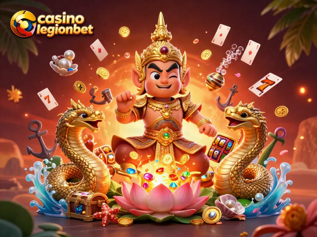 Experience thrilling gameplay at casino legionbet with vibrant slot reels surrounded by magical guardians.