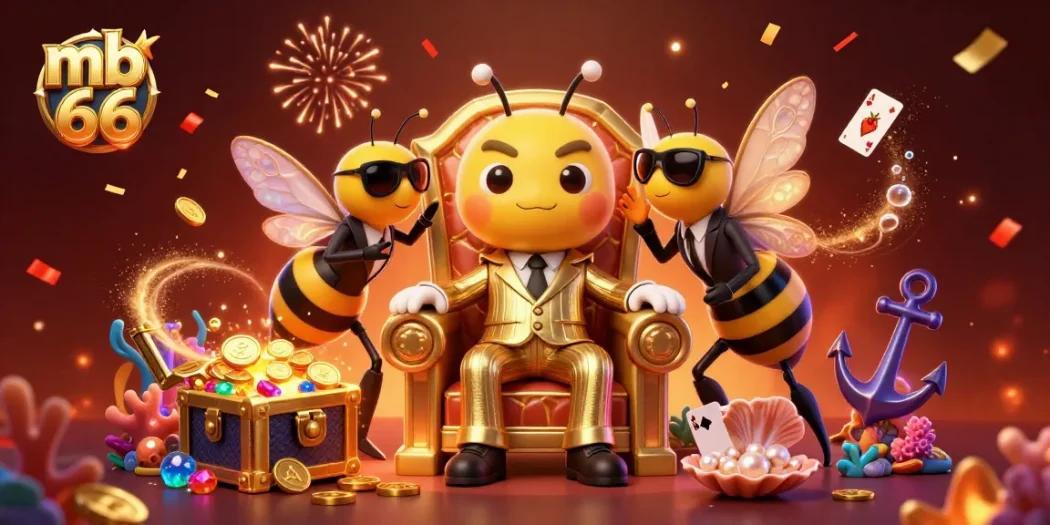 Play exciting games at mb 66 casino with a vibrant underwater theme featuring dynamic characters and gold treasures.
