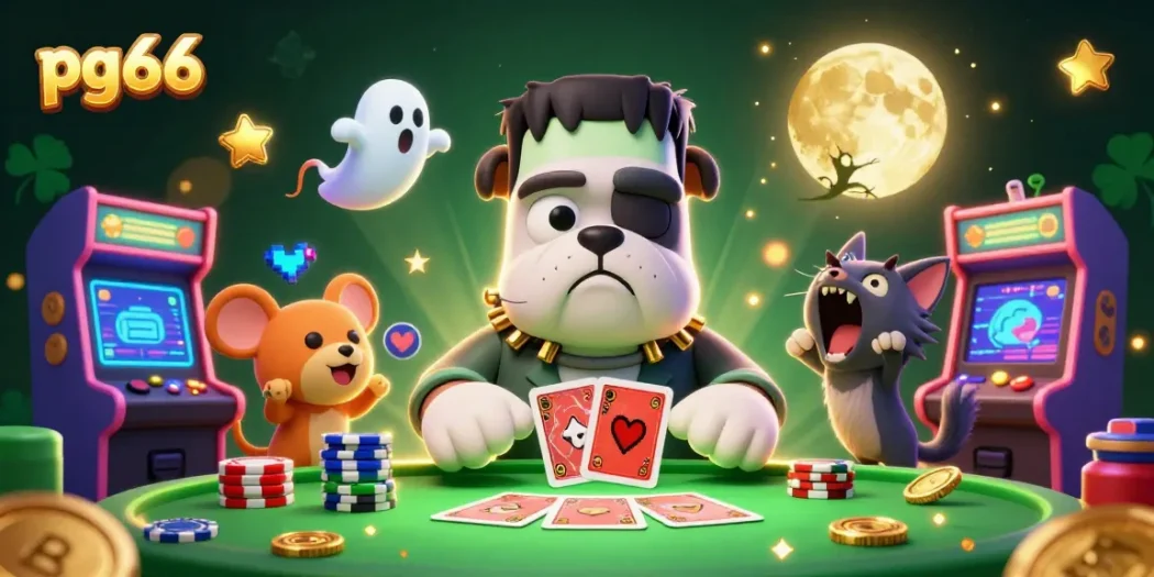 Engage with pg66 in an ultra-detailed casino scene, showcasing lively characters and vibrant gaming elements.