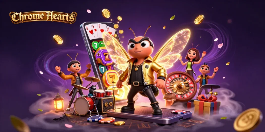 Engage in exciting Chrome Hearts-inspired slot adventures with dynamic characters and vibrant gaming elements.